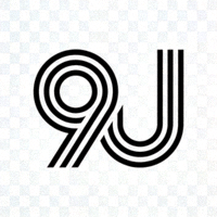 九游体育官方网站Logo - 橙色与蓝色交织的体育标志