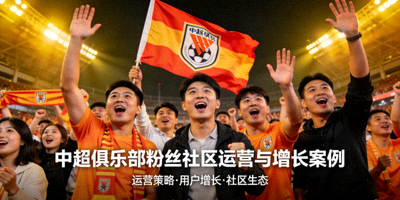 中超俱乐部粉丝社区运营与增长案例封面 - 球迷欢呼与俱乐部旗帜
